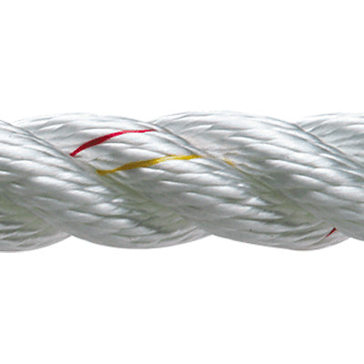 Pre-Cut Nylon, 3-Strand SALE, 3/8", White, 73 Feet