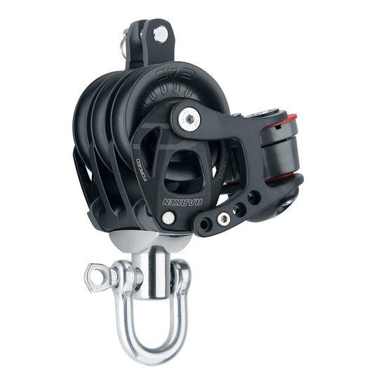 Harken 45 mm Aluminum Element Triple Block - Swivel, Becket, Cam Cleat - 6243