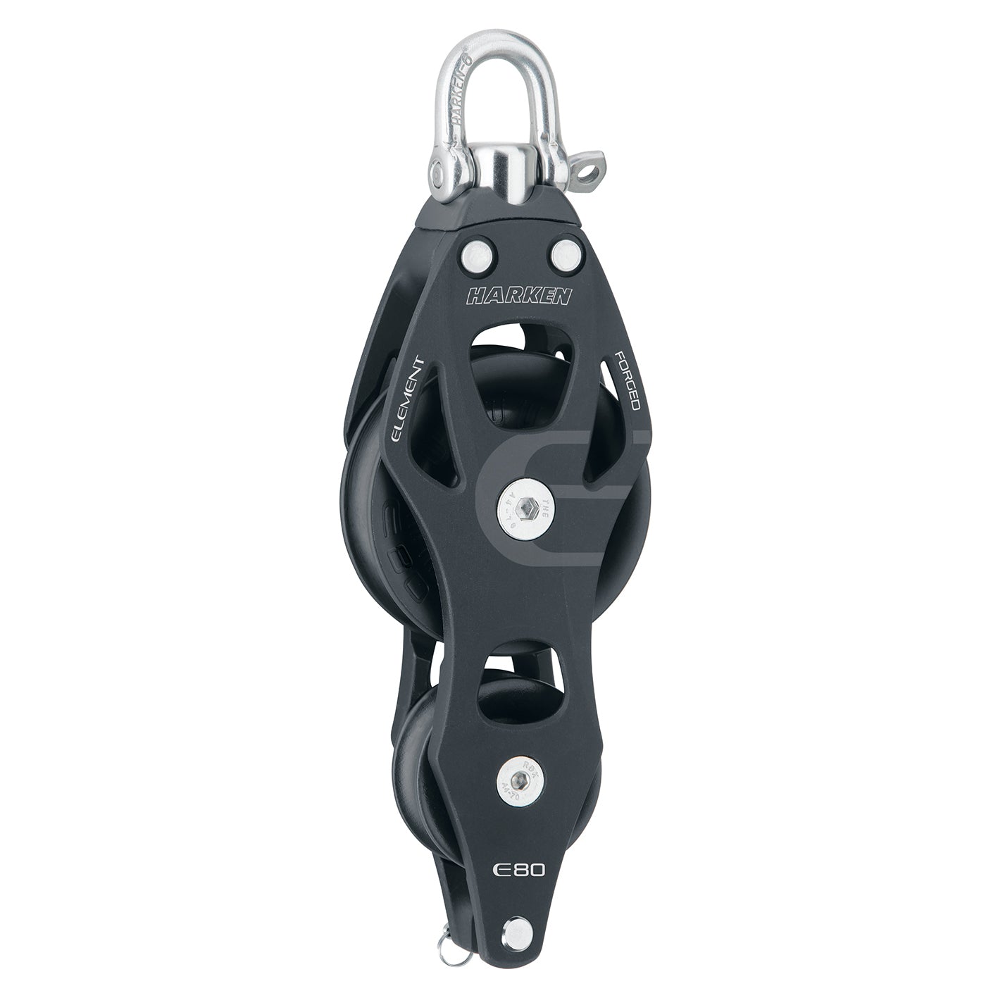 Harken 80 mm Aluminum Element Fiddle Block - Swivel, Becket - 6293