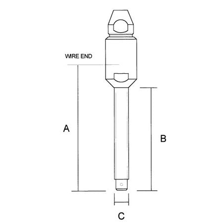 Sta-Lok Stud for 1" Wire, 1-3/8" Thread - SLST3244