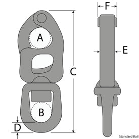 Tylaska T50 Trigger Shackle, Standard Bail